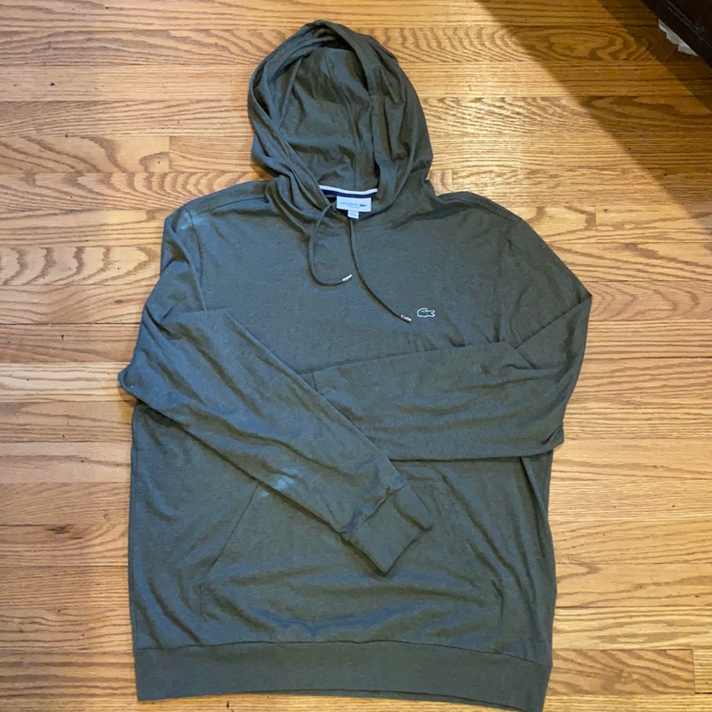 Olive green Lacoste hoodie